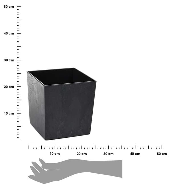 Flore sort beton urtepotte h19x19 cm