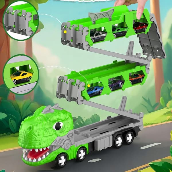 Dinosauriebilsbana 2 leksaksbilar för barn