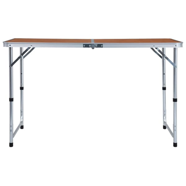 vidaXL foldbart campingbord, aluminium, 120x60 cm