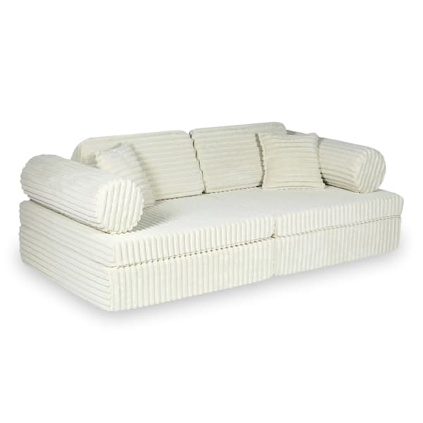 Montessori Premium Waffle Beige Leksoffa