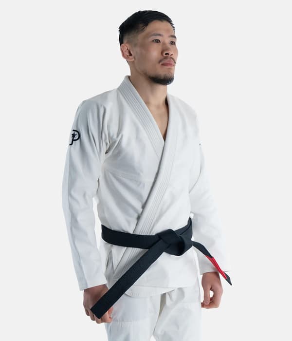 Progress Kimono/Gi BJJ Herr The Academy Vit + Vitt Bälte Set A2