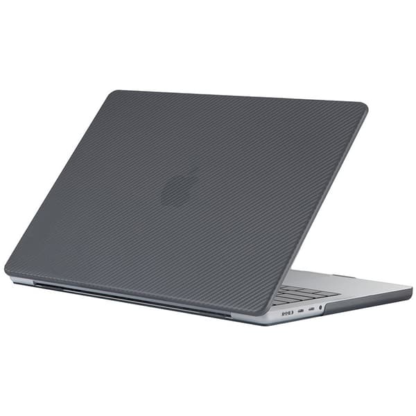 Etui til Macbook Pro 13 A1706/A1708/A1989/A2159/A2289/A2251/A2338, HardShell Karbon, Sort