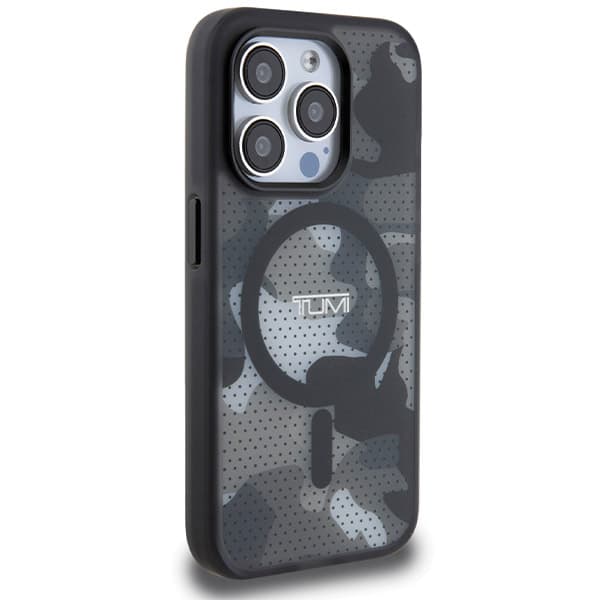 Tumi Frosted Camo Print MagSafe-etui til iPhone 15 Pro Max, Sort