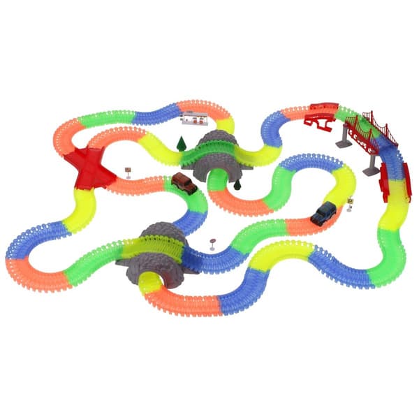 Glødende racerbane 528 stk. Magic Track 2 biler tilbehør