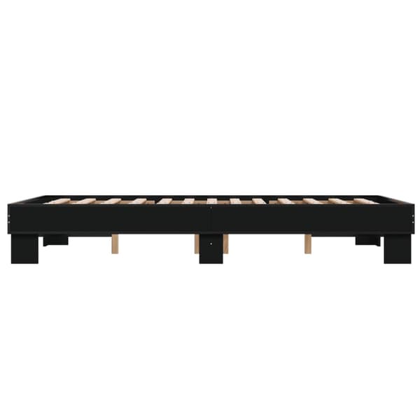 vidaXL sengestel, sort, 140x200 cm, træbaseret materiale