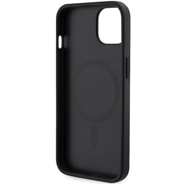 Guess GCube Stripes MagSafe-etui til iPhone 15, sort