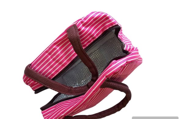 Eristetty piknik-eväspussi, pinkki