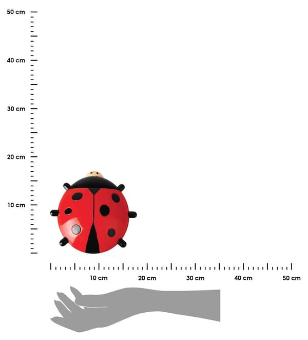 Mariehøne sugekop vinduestermometer