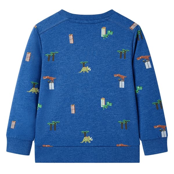 Børnesweatshirt, mørkeblå melange, 116