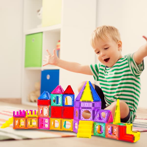 3D Magnetiska Byggklossar Pedagogiska 110 st.