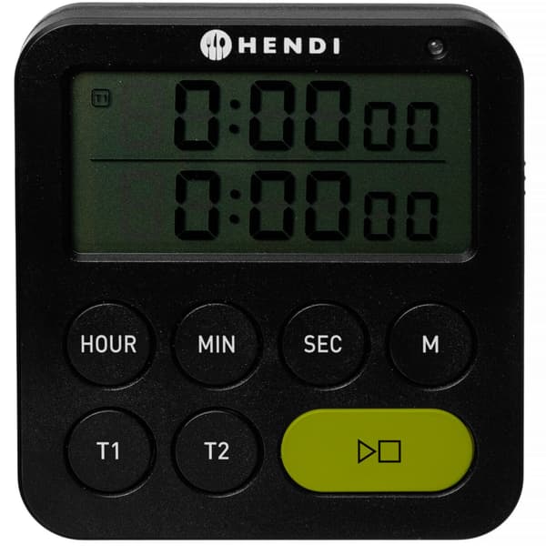 Timer, timer med dubbla intervall, 3 larmlägen upp till 100 min
