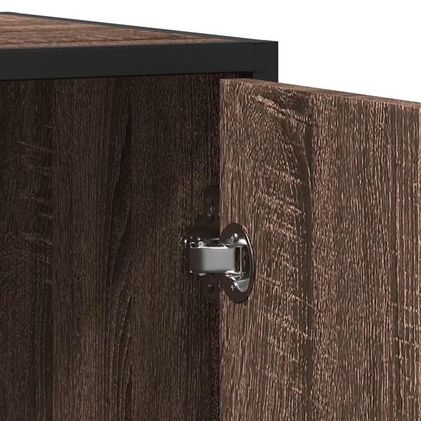 vidaXL skab brunt egetræ 92x35x76 cm træbaseret materiale