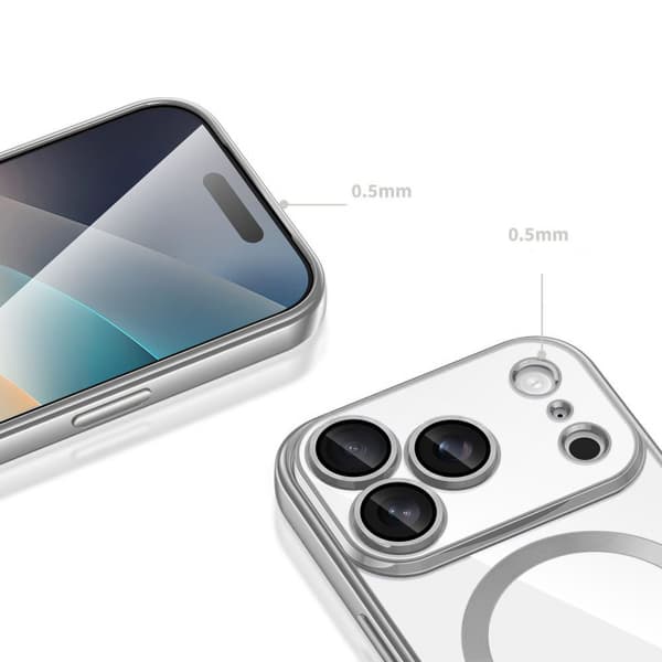 Etui til iPhone 17 Pro Electro MagSafe – sølv