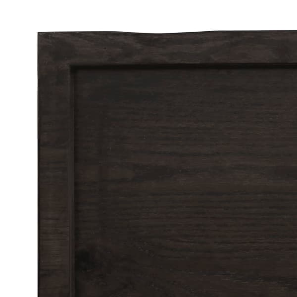 vidaXL hylde mørkebrun 60x40x(2-6) cm egetræsfinish