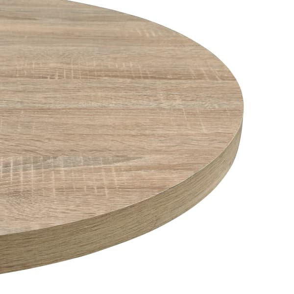 vidaXL MDF bistrobord med stålfod 60x75 cm egetræsfinish