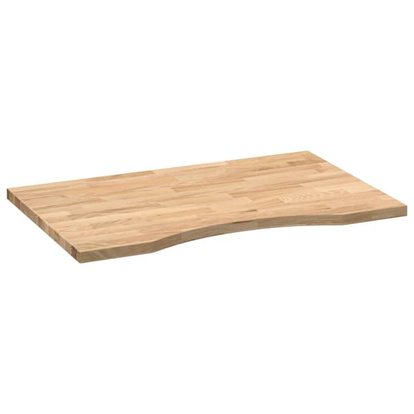 vidaXL skrivebordsplade, ubehandlet, 80x60x2,5 cm, massivt egetræ