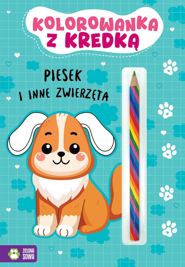 Målarbild med krita. Hund 8825