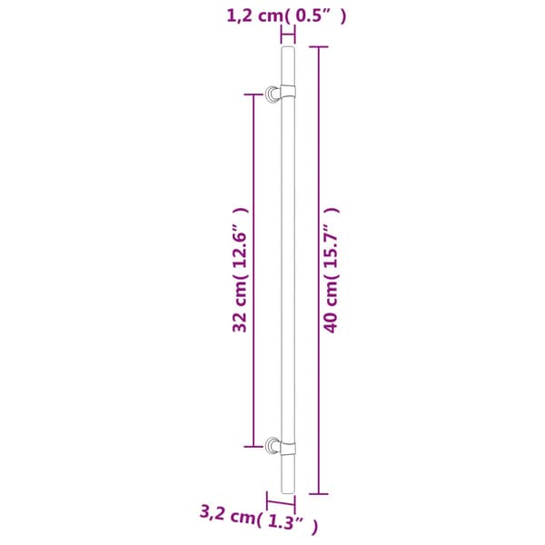 vidaXL skabsgreb, 10 stk., bronze, 320 mm, rustfrit stål