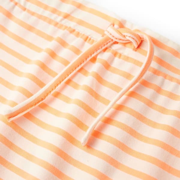 Rak randig barnkjol, fluorescerande orange, 140