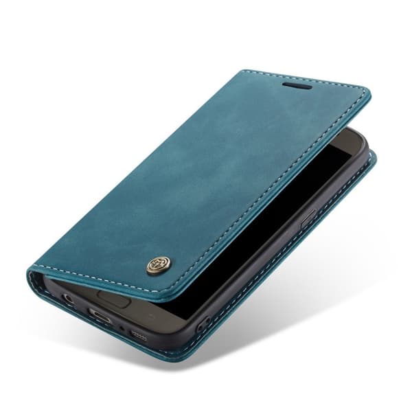 CASEME Etui til Samsung Galaxy S7, Læderpung, Blå