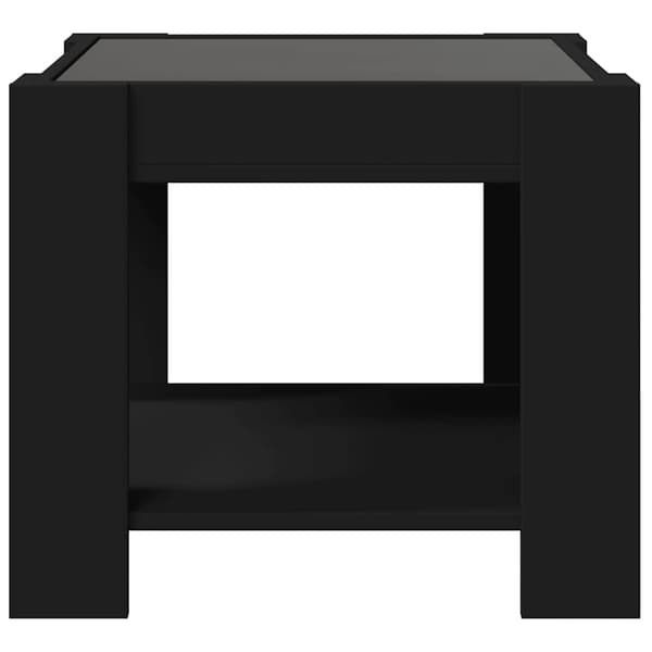 vidaXL sofabord med LED, sort, 53x53x45 cm
