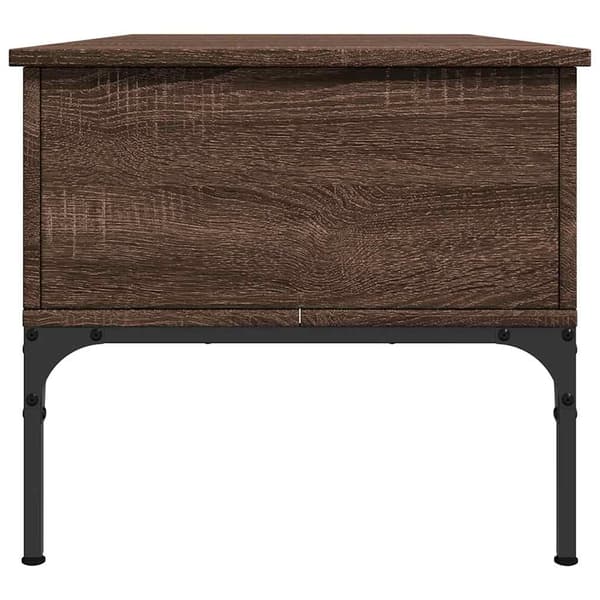 vidaXL sofabord brunt egetræ 100x50x45 cm