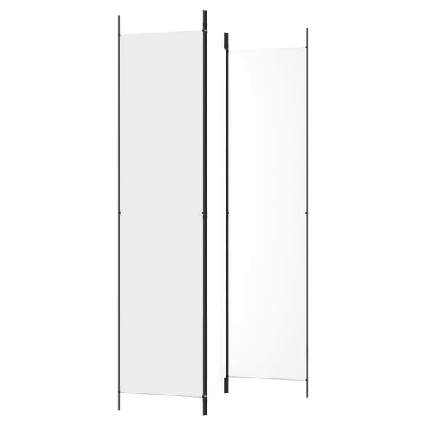 vidaXL 3-panels rumsavdelare, vit, 150x220 cm, tyg