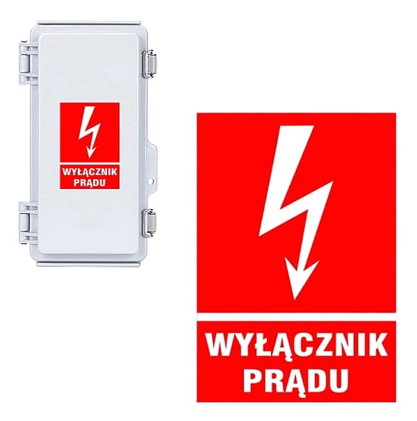 TRYTYT Itseliimautuva PVC-levy Virtakytkimen kyltti 105 x 74 mm 1 kpl.