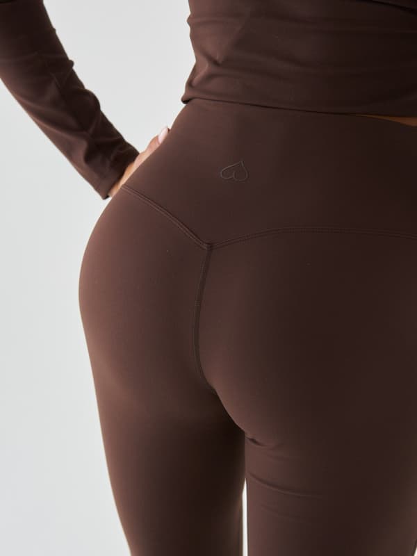 Bruna utsvängda leggings - Morning Dew XL