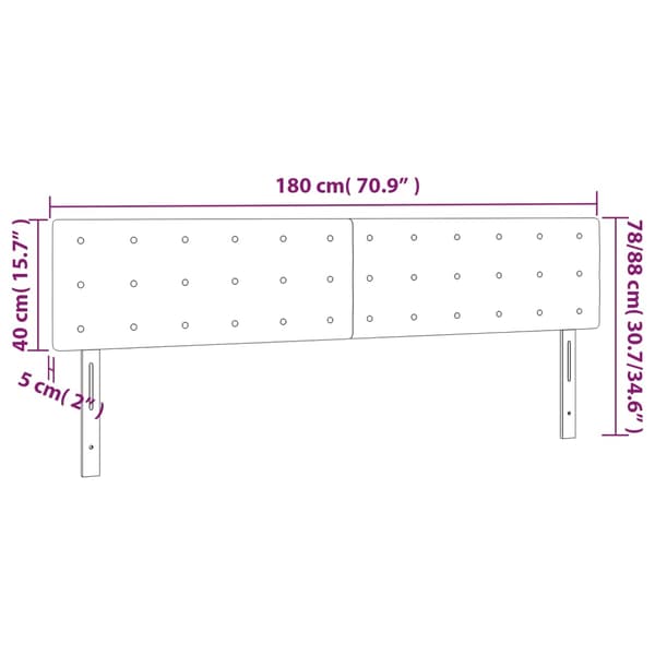 vidaXL sengegavle, 2 stk., sort, 90x5x78/88 cm, kunstlæder