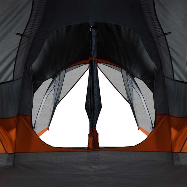 vidaXL 8 hengen tipi-perheteltta, harmaa ja oranssi, vedenpitävä