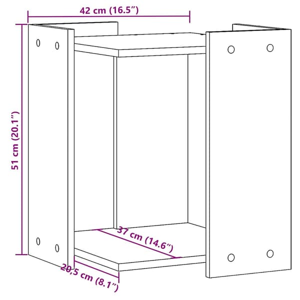 vidaXL kattebakkeskab sort 42x42x51 cm træbaseret materiale