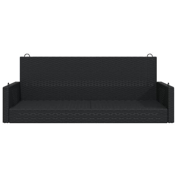 vidaXL gyngebænk sort 119x56x48 cm polyrattan