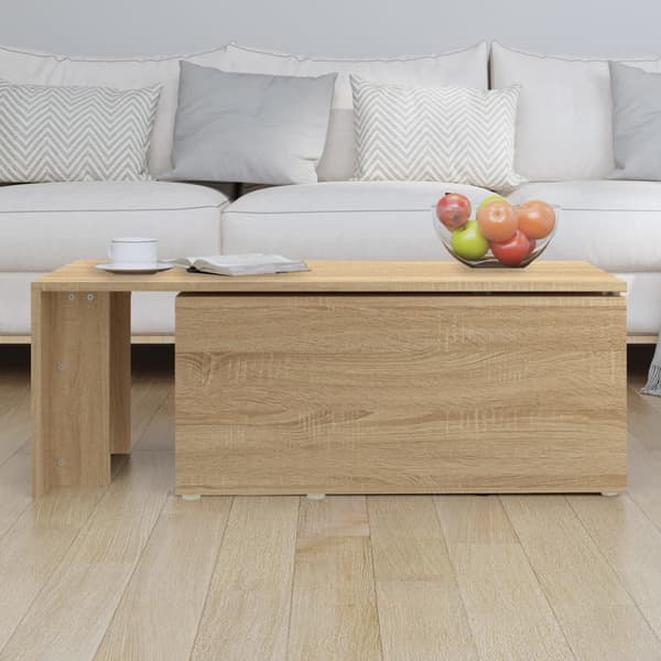 vidaXL sofabord, Sonoma eg, 150x50x35 cm, spånplade