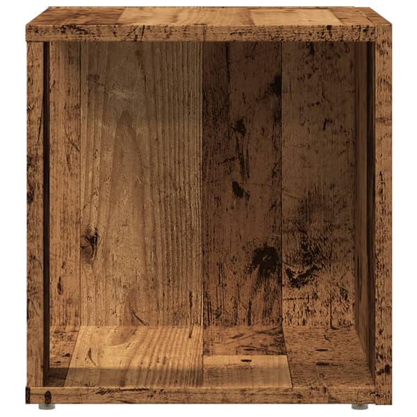 vidaXL sidebord, antik træfarve, 33x33x34 cm
