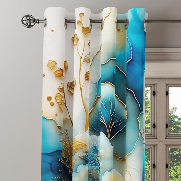 Gardin med snørehuller-print 173