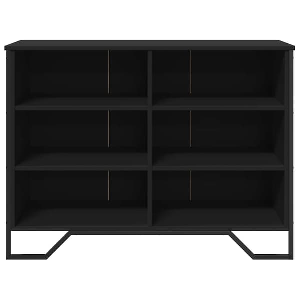 vidaXL skab, sort, 101x35,5x74,5 cm, træbaseret materiale