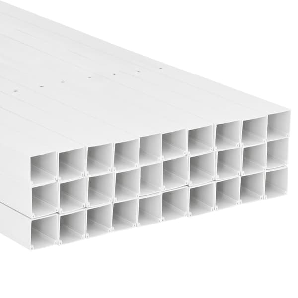 vidaXL Elinstallationsrör, 40x40 mm, 30 m, PVC