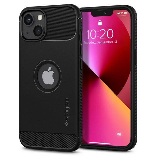 Spigen Rugged Armor-cover til iPhone 13, sort