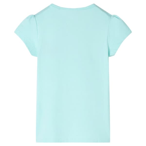 Barn-T-shirt med korta ärmar, ljusblå, 128