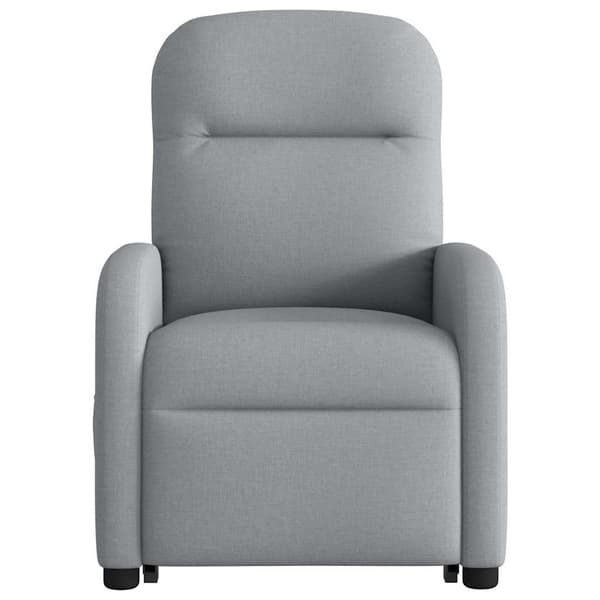 vidaXL massagestol med løftefunktion lysegrå stof