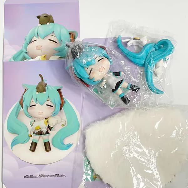 Animefigur Hatsune Miku Q-version Sovande figur Japansk samling (nr 11)