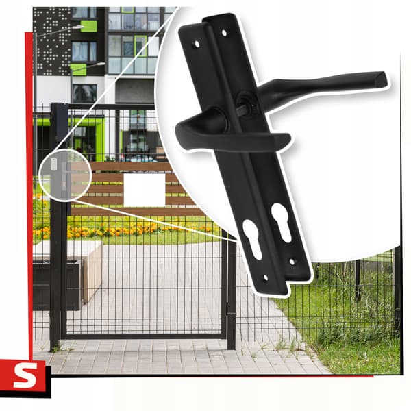 Portinkahva pitkä levy NATI 90mm musta INSERT