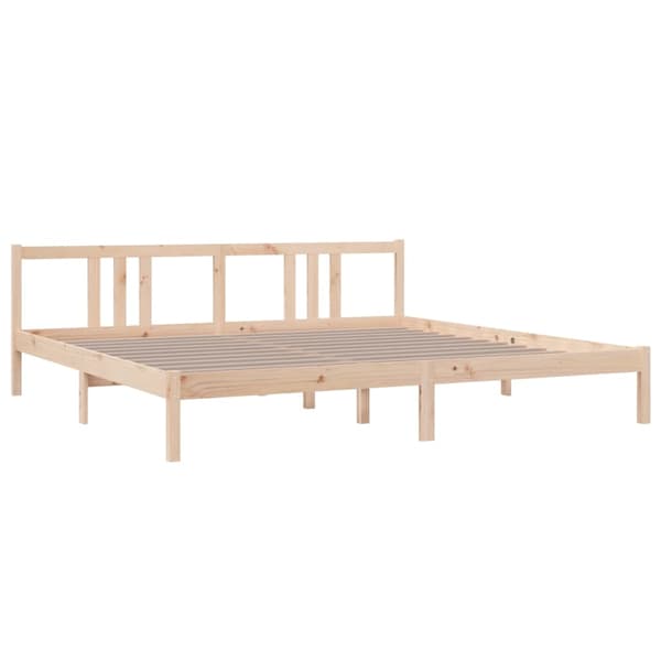 vidaXL Sängram massivt trä 200 x 200 cm