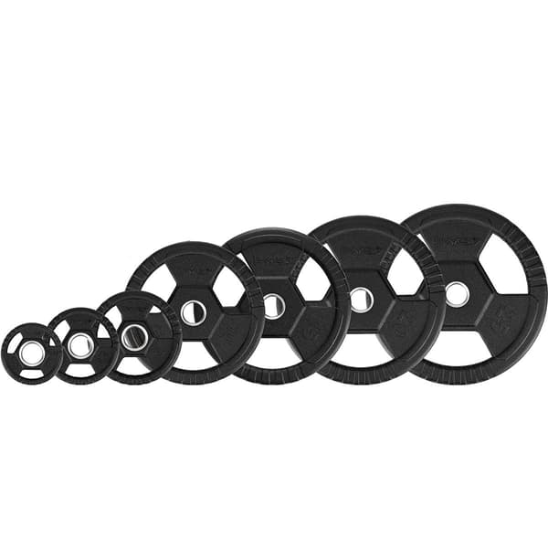 Gummibelagt olympisk plade 20 kg TOH20 sort HMS