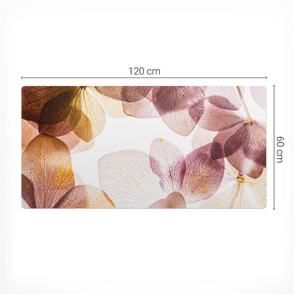 Moderne vinyl musemåtte med fine blomsterblade 120x60 cm
