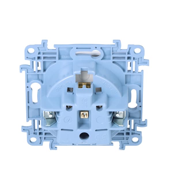 Enkelt stikkontakt med jordforbindelse (modul) 16 A, 250 V~, terminaldiameter.