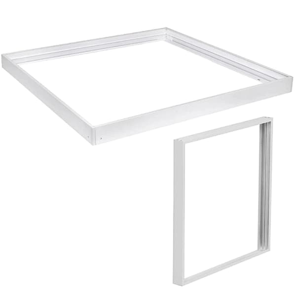 EcoLight utanpåliggande ram för LED-panel, snäppfäste, plast, vit, 60x60cm