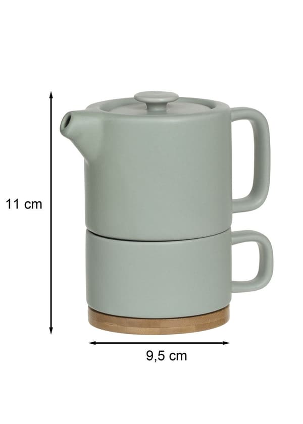 Luonnonminttuinen kannu ja kuppi 400 ml