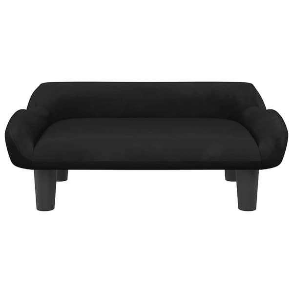 vidaXL Barnsoffa svart 70x40x24 cm sammet